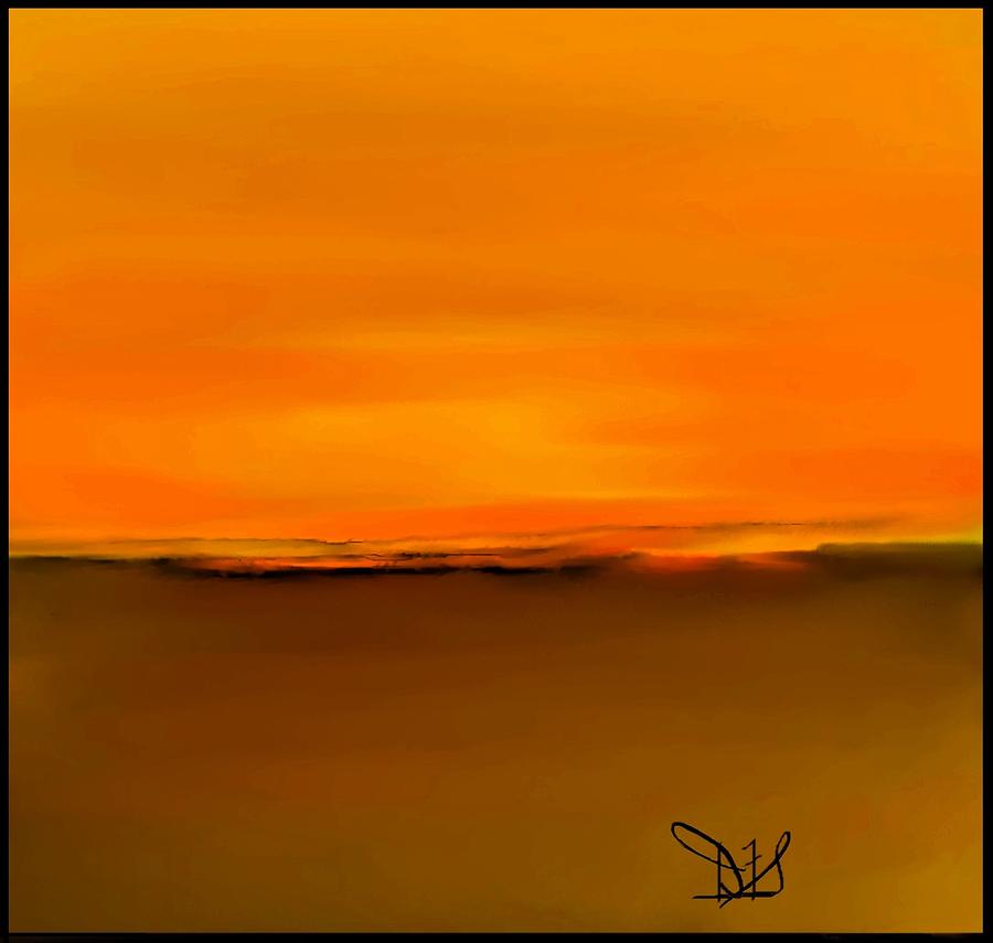 Sunset over Landscape  #7 Painting by Diane Strain