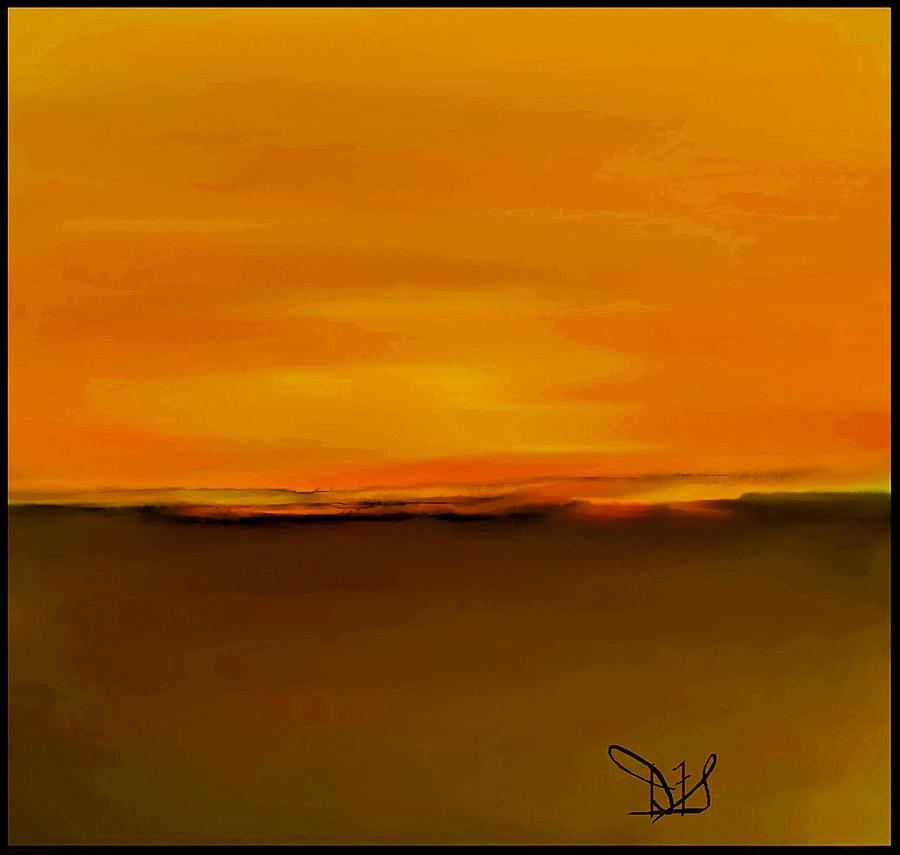Sunset over Landscape  #8 Painting by Diane Strain