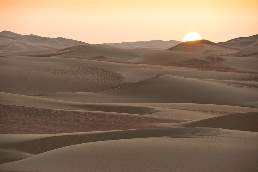 Nature Photograph - Sunset Over Liwa Dunes by Michele Burgess