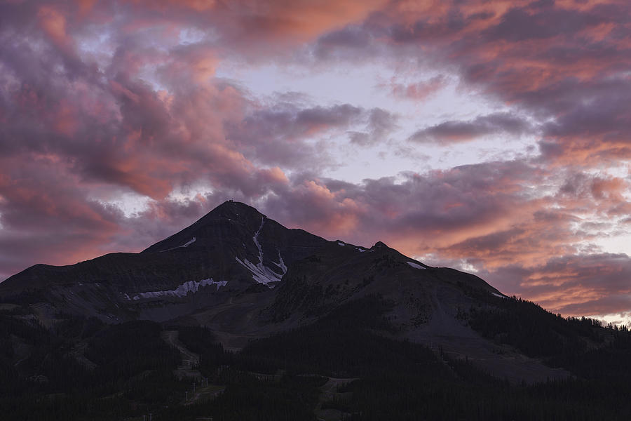 Sunset Over Lone Mountain Photograph by Mark Harrington