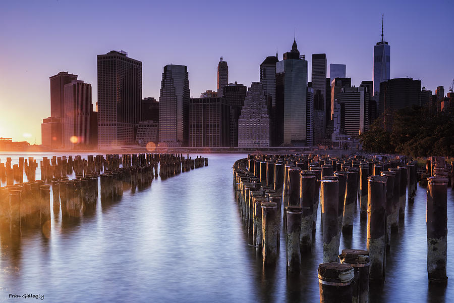 Sunset Over Lower Manhattan Photograph by Fran Gallogly