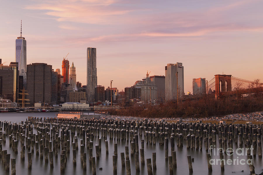New York City Photograph - Sunset over Manhattan  by Keith Kapple