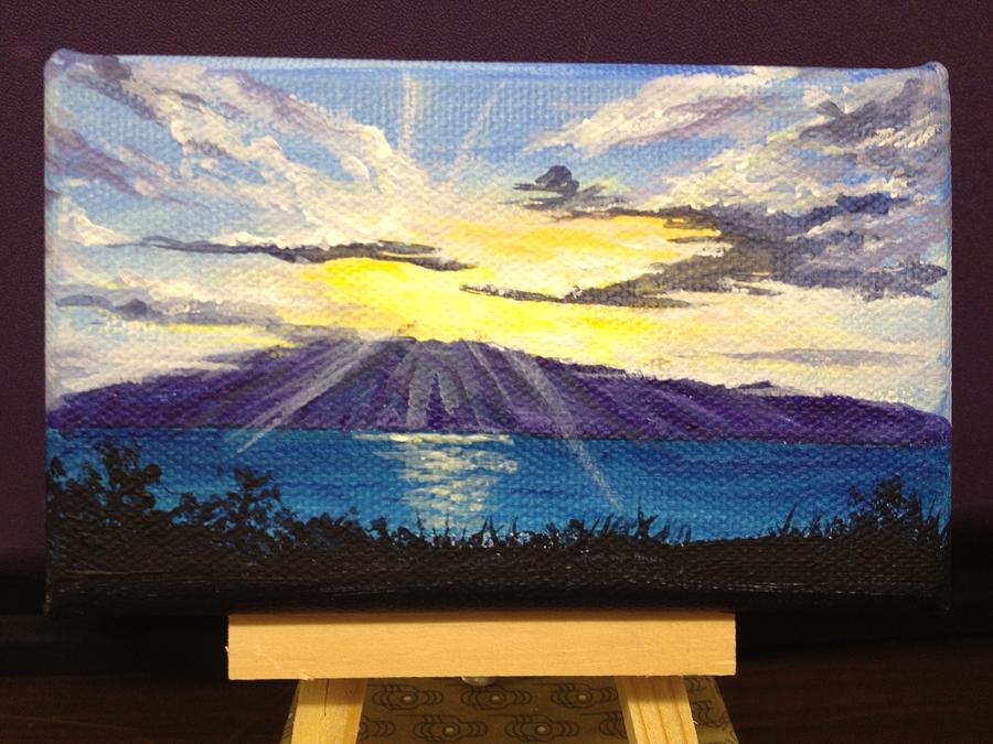 Sunset Over Molokai Painting by Darice Machel McGuire