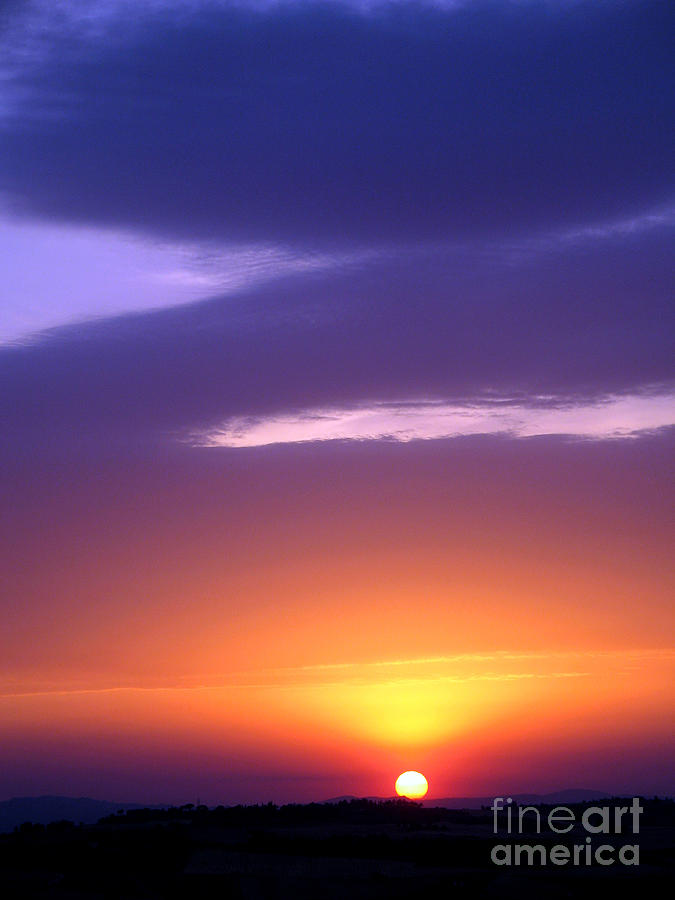 Sunset Photograph - Sunset Over Montepulciano, Italy by Tim Holt