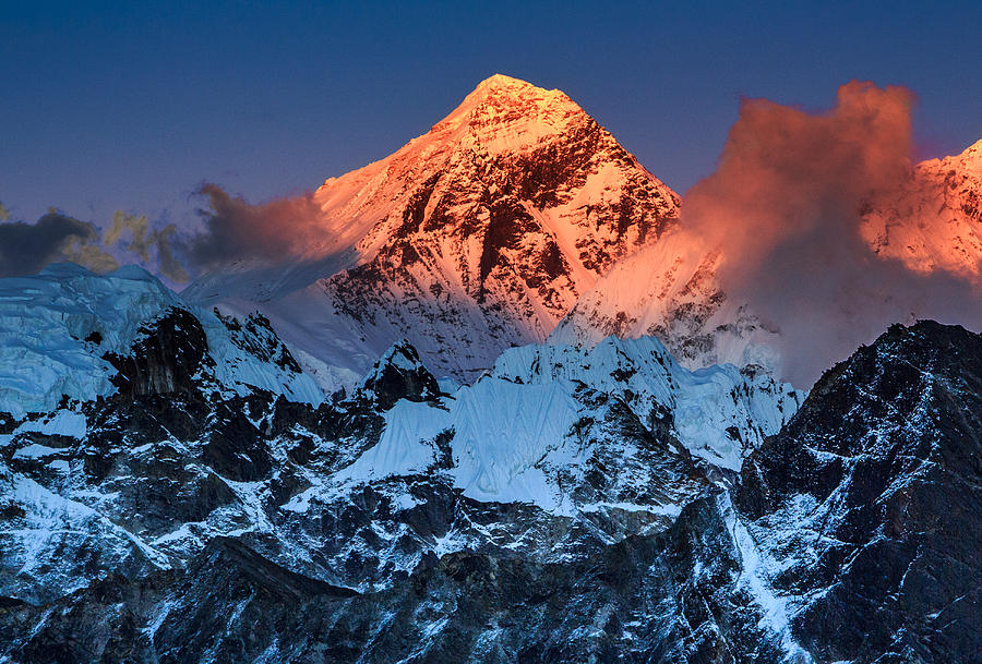 Sunset Over Mount Everest, Sagarmatha NP, Nepal Photograph by Feng Wei Photography