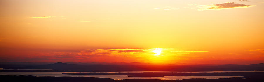 Sunset Over Mountain Range, Cadillac Photograph by Panoramic Images