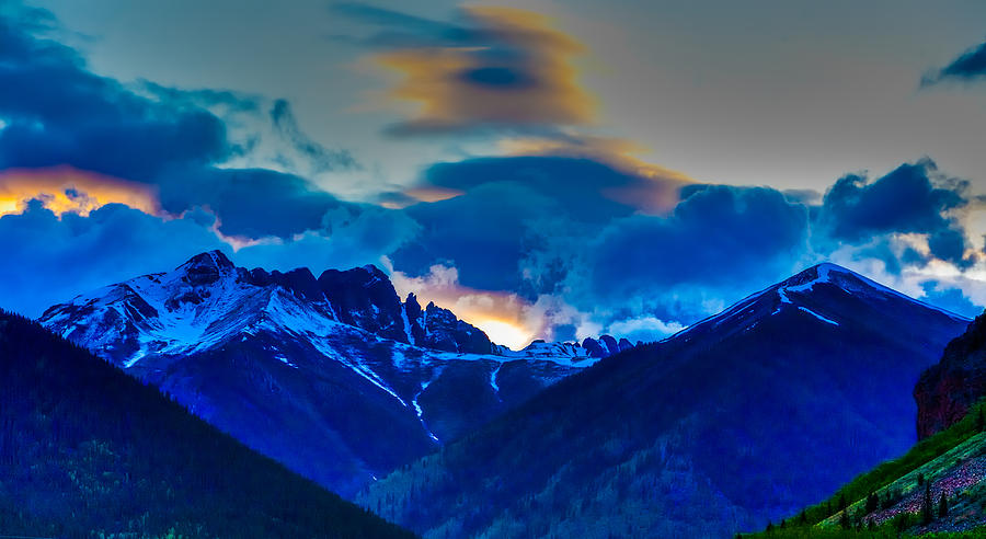 Sunset over Mountains Photograph by Tommy Farnsworth