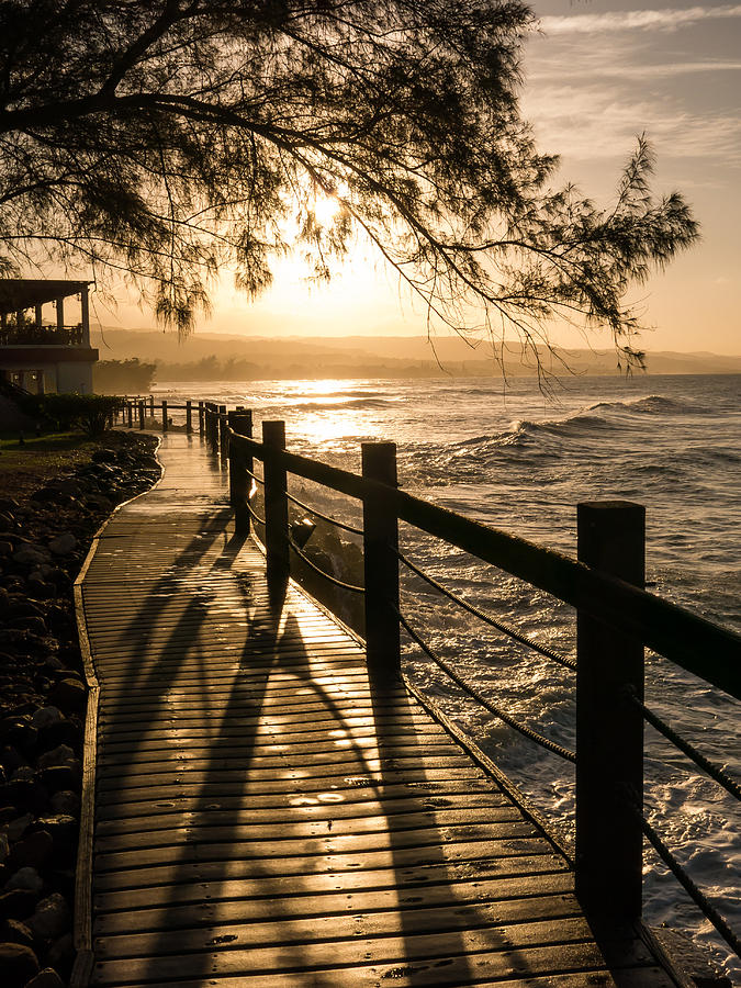Sunset over Ocean Walkway Photograph by Stefan Mazzola