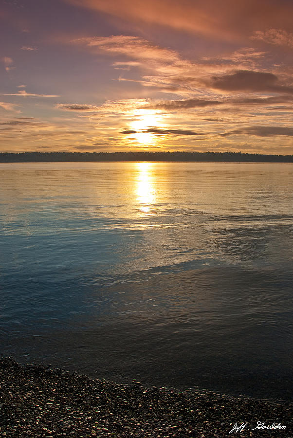 Sunset Over Puget Sound Photograph by Jeff Goulden