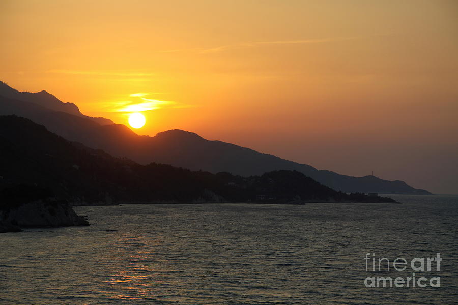 Sunset Over Samos Photograph by Christiane Schulze Art And Photography