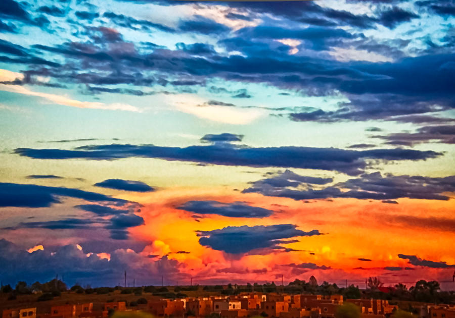 Sunset Over Santa Fe Photograph by Toma Caul