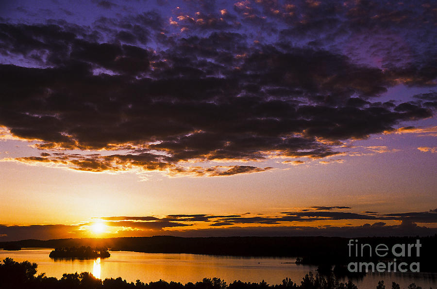 Sunset over Shagawa Lake Photograph by Thomas R Fletcher