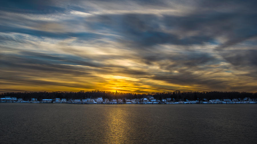 Sunset Over Snow Covered Village Photograph by Randy Scherkenbach Sunset Over Snow Covered Village Photograph by Randy Scherkenbach