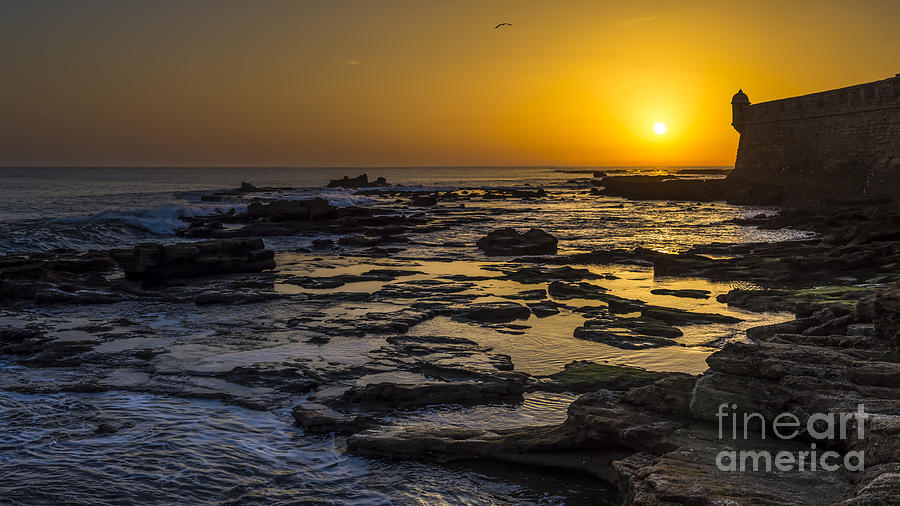 Sunset Over the Atlantic Cadiz Spain Photograph by Pablo Avanzini