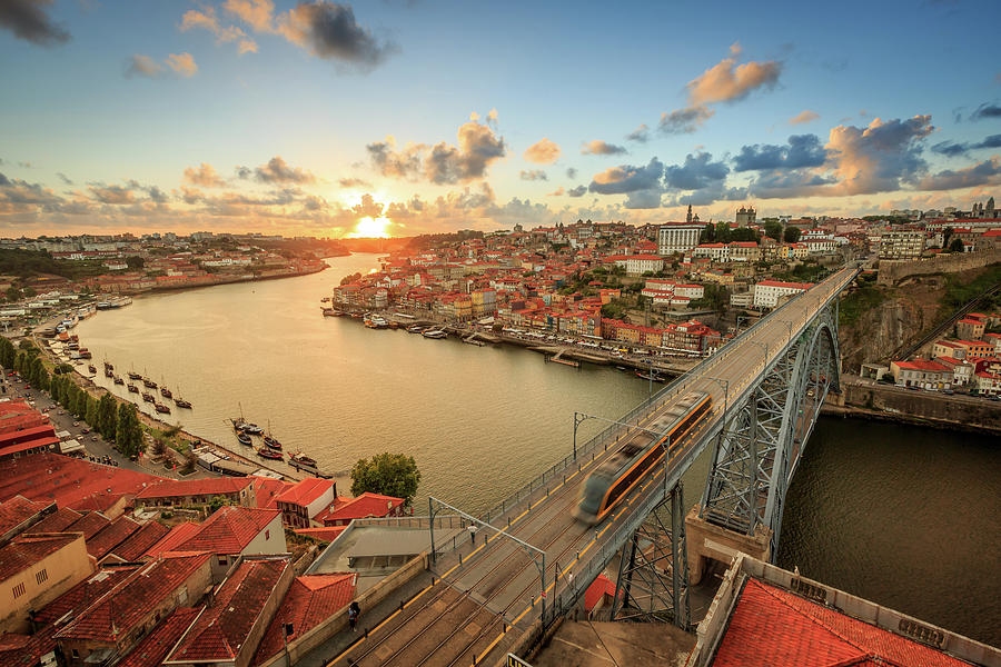 Sunset Over The Beautiful City Of Porto Photograph by Patrik Bergström