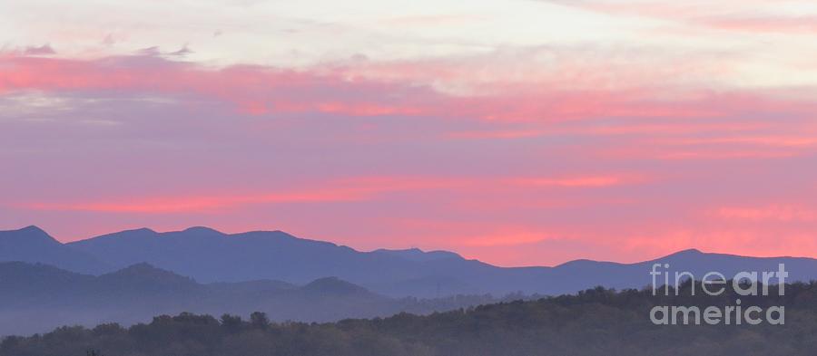 Sunset over the Blue Ridge Photograph by Anita Adams