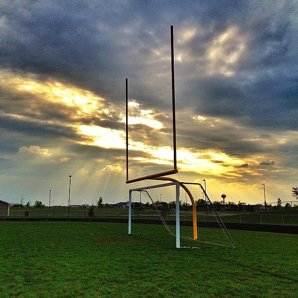 Sunset Over The Football Field Photograph by Rachel Z