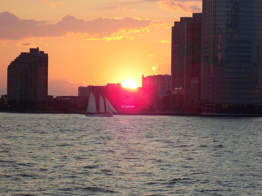 Sunset Over the Hudson 2 Photograph by Nina Kindred