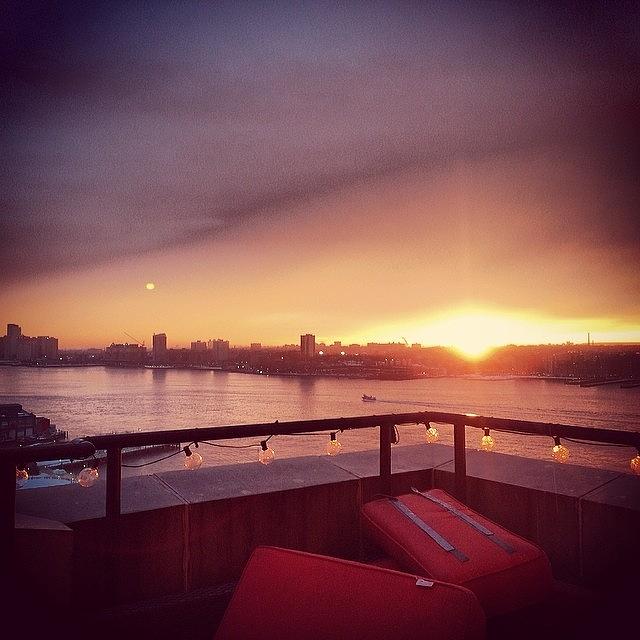 Sunset Over The Hudson At Canoe Studio Photograph by Jessica Spring Harmston