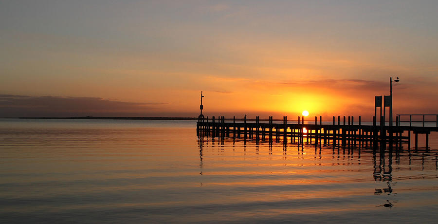 Sunset Over The Jetty Photograph by Helen Dittrich - Fine Art America