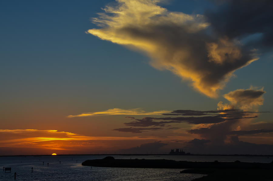 Sunset over the Laguna Madre Photograph by Debra Martz