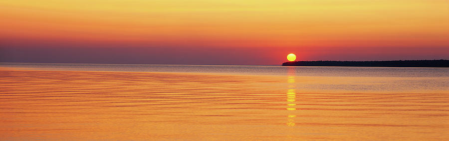 Sunset Over The Lake Superior, Apostle Photograph by Panoramic Images