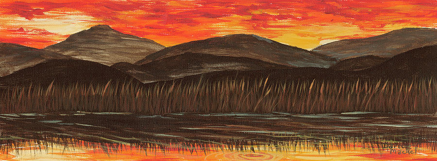 Sunset Over The Pond Painting by Darice Machel McGuire