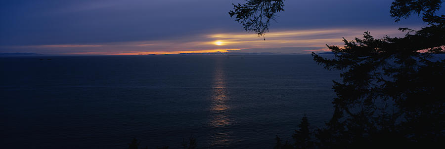 Nature Photograph - Sunset Over The Sea, Strait Of Juan De by Panoramic Images