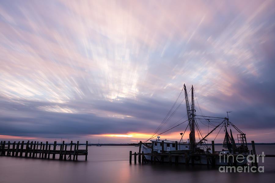 Sunset over The Senseless Fernandina Beach Florida Photograph by Dawna Moore Photography