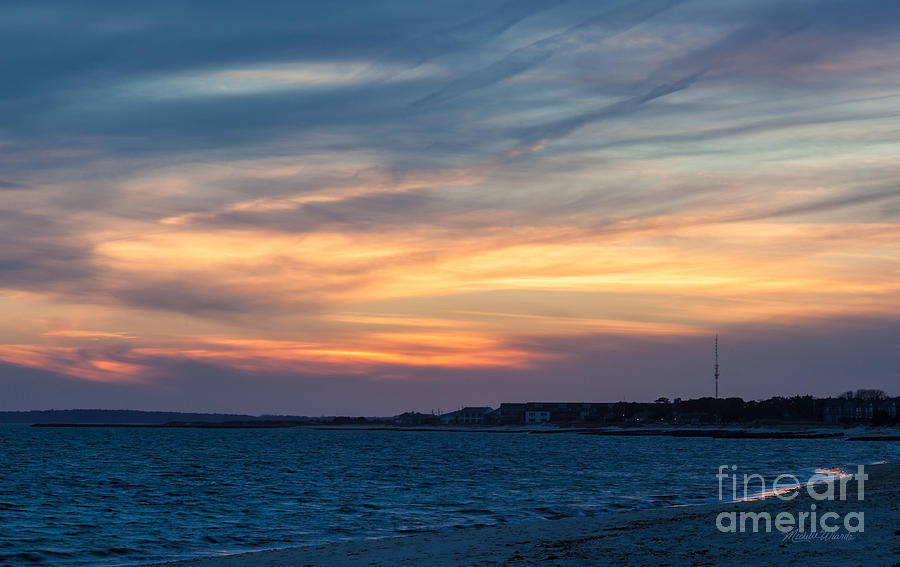 Beach Photograph - Sunset Over The Sound by Michelle Constantine