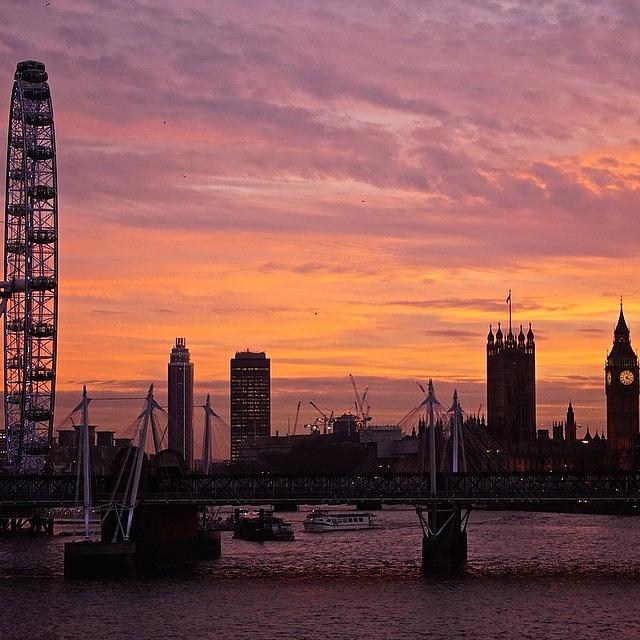 Sunset Photograph - Sunset Over The Thames #sunset by Picture This Photography