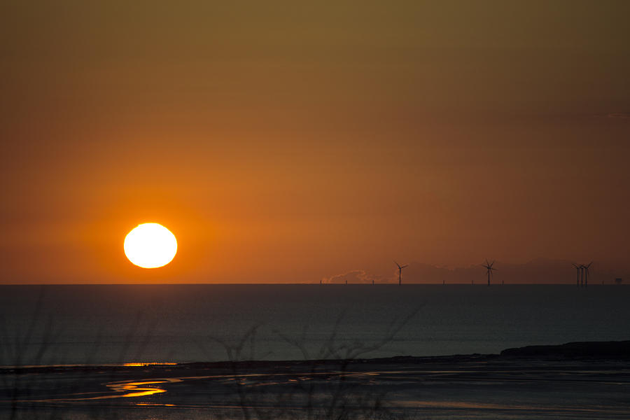 Sunset Over The Windfarm Photograph by Spikey Mouse Photography