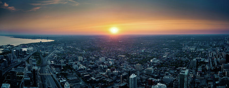 Sunset Over Toronto Downtown City Photograph by D3sign