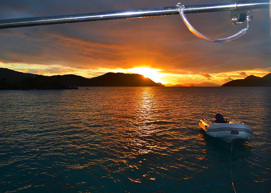 Sunset over Tortola Photograph by Nina-Rosa Dudy