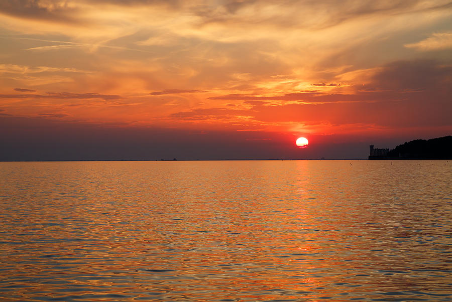 Sunset over Trieste Bay Photograph by Ian Middleton