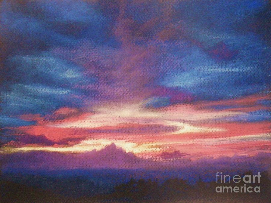 sunset over Tumon Bay Painting by Lisa Pope
