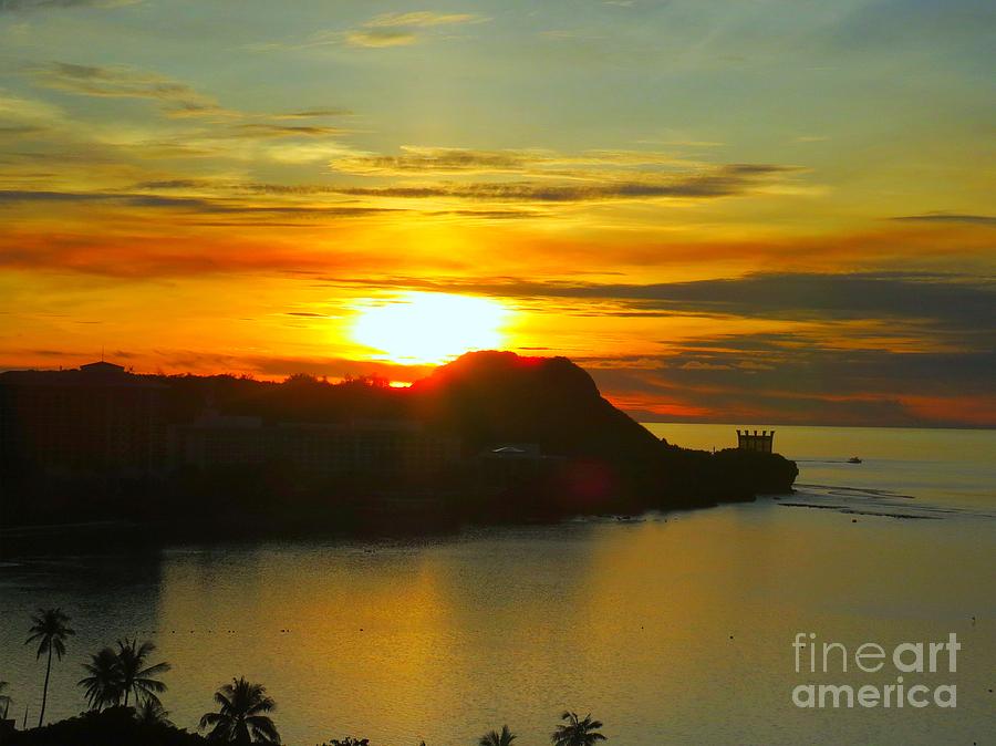 Sunset over Tumon Bay Photograph by Scott Cameron