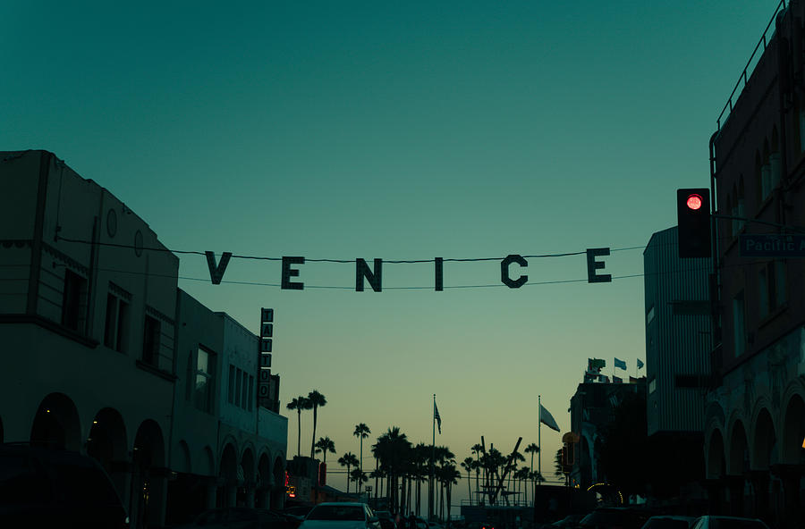 Sunset over Venice Beach, California, America, USA Photograph by Silviomedeiros