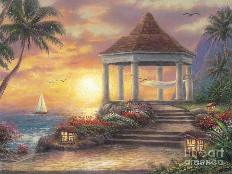 Sunset Painting - Sunset Overlook by Chuck Pinson Sunset Painting - Sunset Overlook by Chuck Pinson