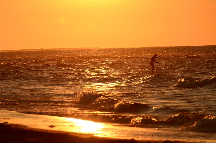 Up Movie Photograph - Sunset Paddle Boarder by Chris Miner
