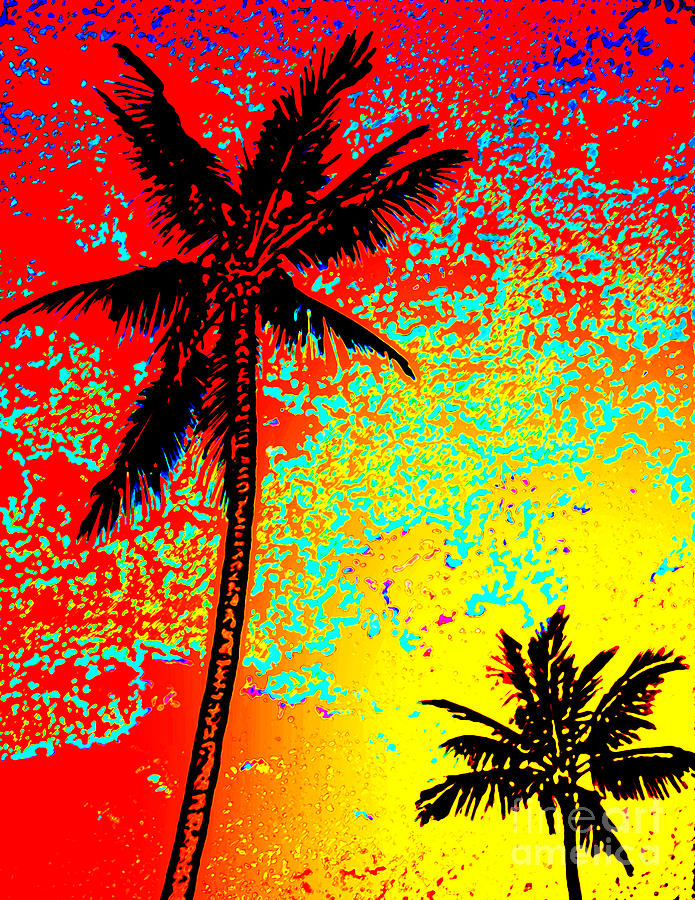Sunset Palms Photograph by David Lawson