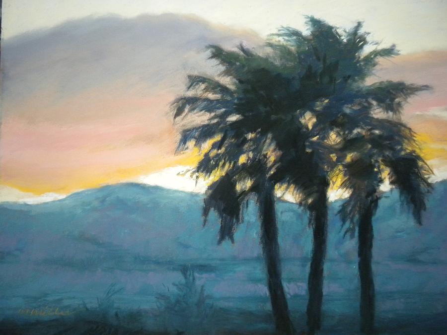 Sunset Painting - Sunset Palms by Maralyn Miller