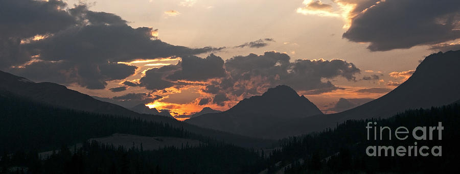 Banff National Park Photograph - Sunset Panorama Banff National Park by Vivian Christopher