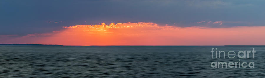 Sunset Photograph - Sunset panorama over ocean by Elena Elisseeva