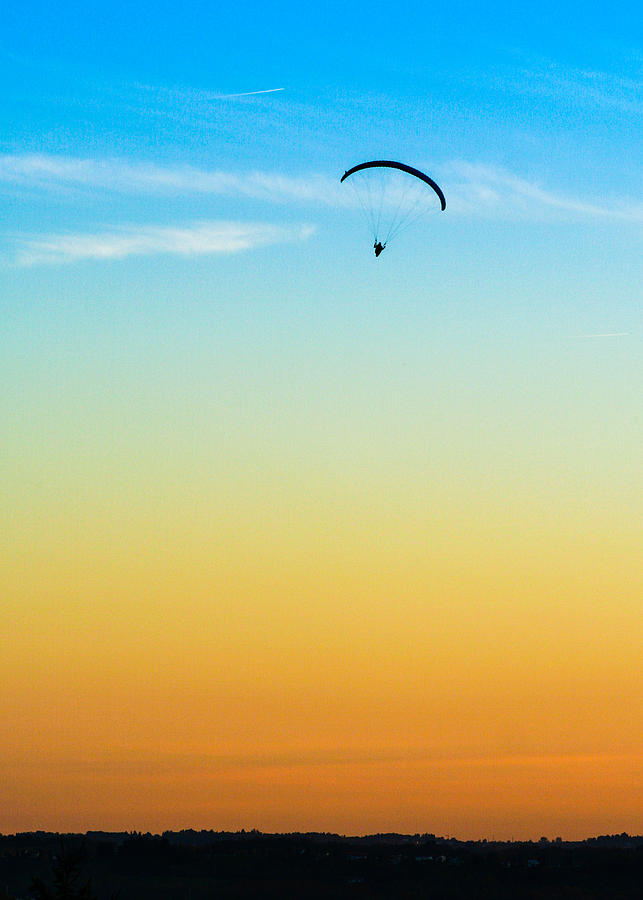 Sunset Paragliding Photograph