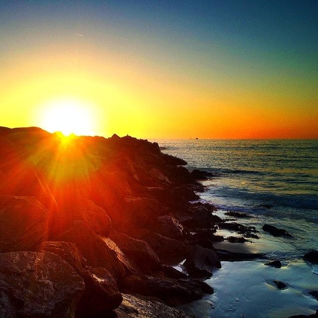 Sunset Photograph - #sunset #photooftheday #ocean #sun #fun by Thewinery Wine