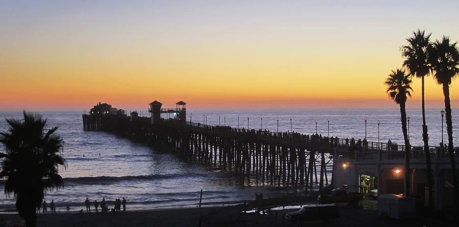Sunset Pier Photograph by Dave Hall