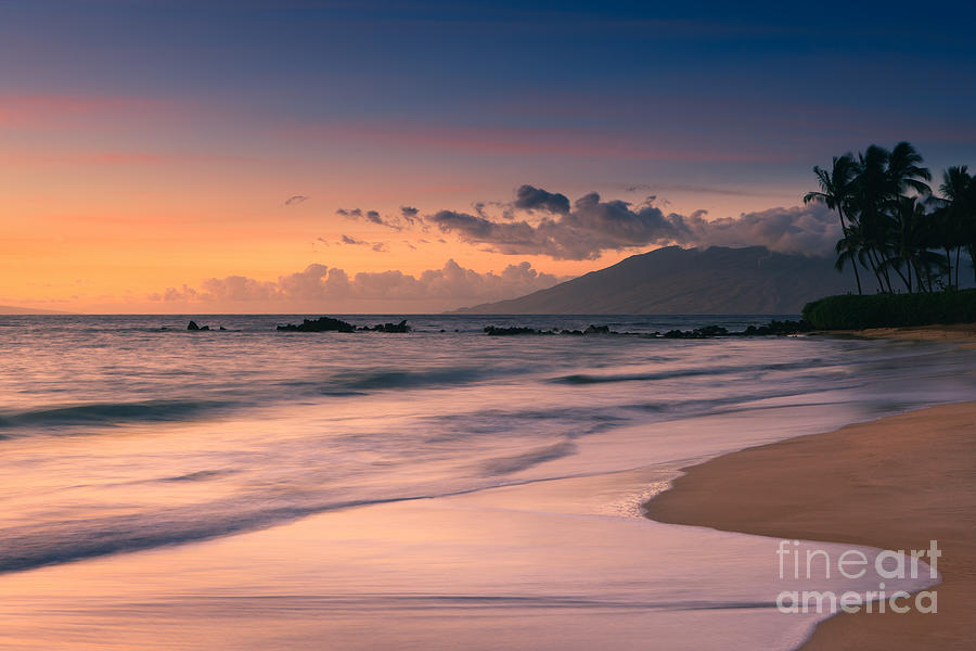 Sunset Poolenalena Beach - Maui Photograph by Henk Meijer Photography