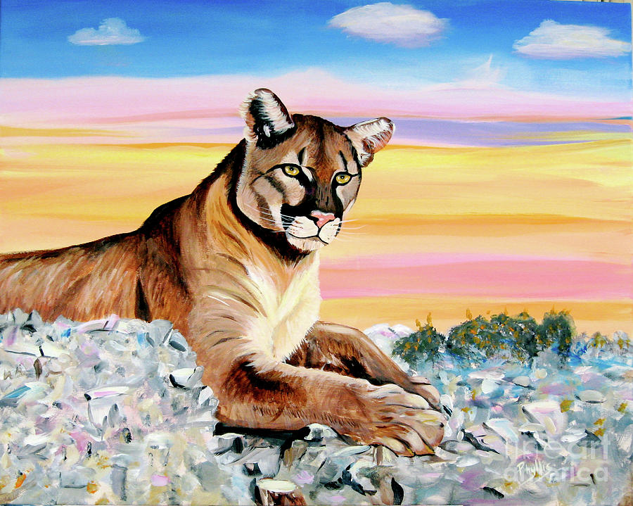Sunset Puma Painting