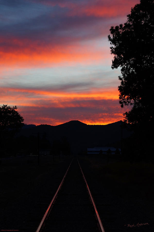 Sunset Rail in the Rogue Valley Photograph by Mick Anderson